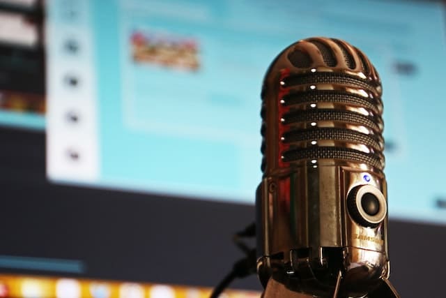 An image of a condenser microphone, a key tool in the radio industry, reflecting the latest trends in audio technology for broadcasting and content creation.