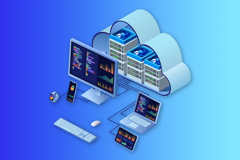 Media storage using cloud technology illustration