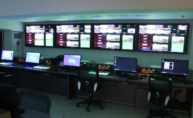 A high-tech control room at ADSE, Abu Dhabi Stock Exchange Dubai.